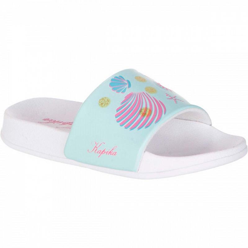 Пляжная обувь для девочки шлепанцы бирюзовый ЭВА 82171-3 Капика/Kapika 