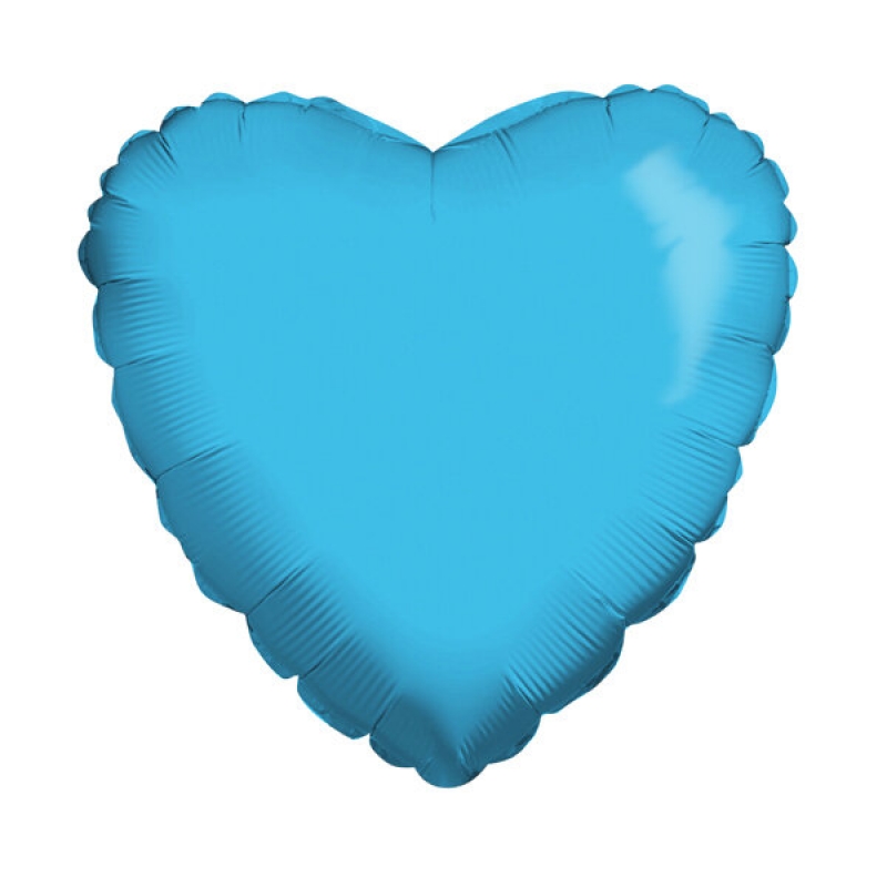 Шар фольгированный с гелием сердце 18"/45см BLUE синий 993766 Flex Metal