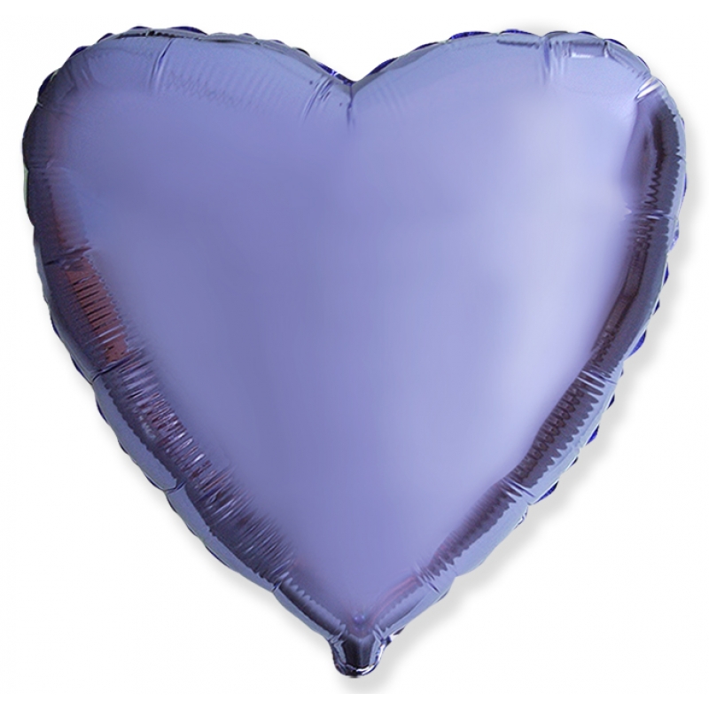 Шар фольгированный с гелием сердце металлик Lilac 18"/45см 201500L Flex Metal