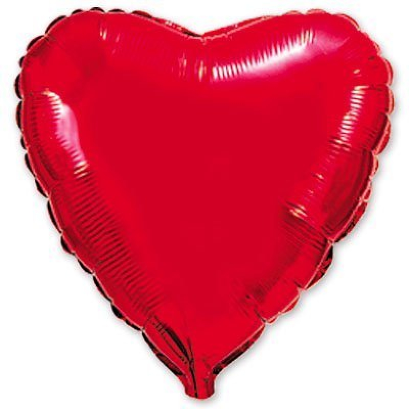 Шар фольгированный, сердце 4" красный 1204-0074 Flex Metal Испания