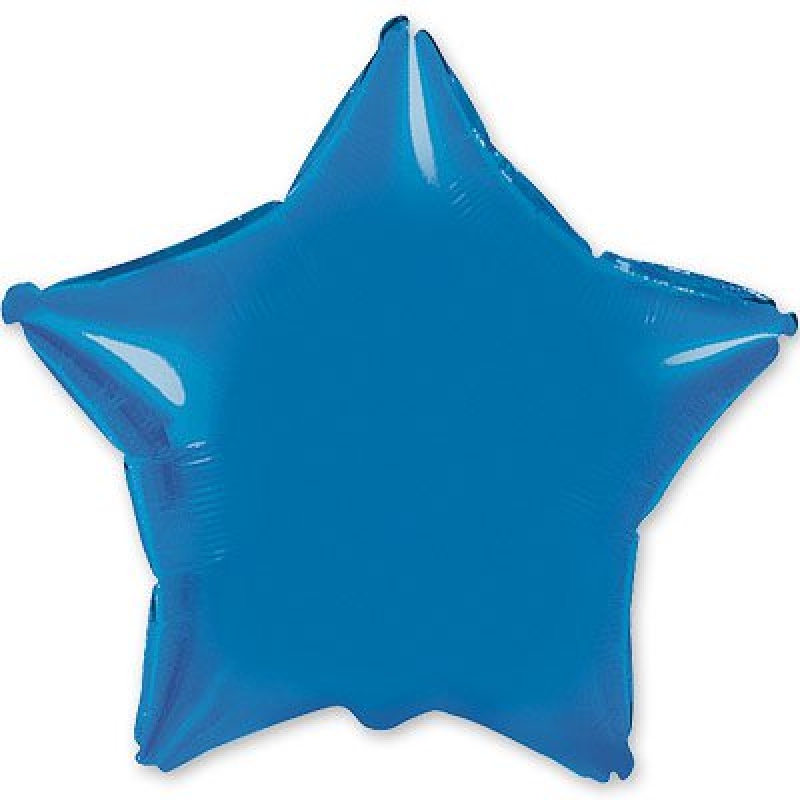Шар фольгированный с гелием, звезда 18"/45см синий 1204-0096 Flex Metal Испания
