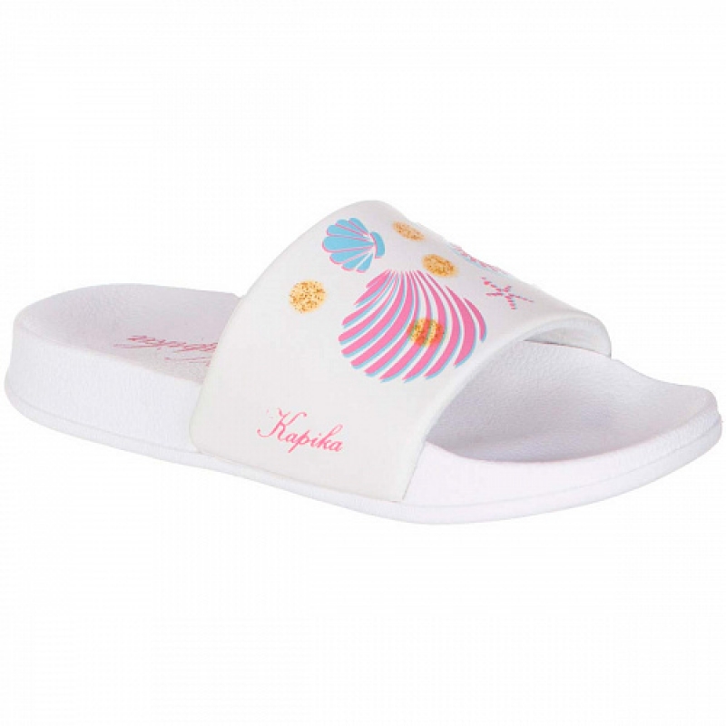 Пляжная обувь для девочки шлепанцы белый ЭВА 82171-1 Капика/Kapika 3