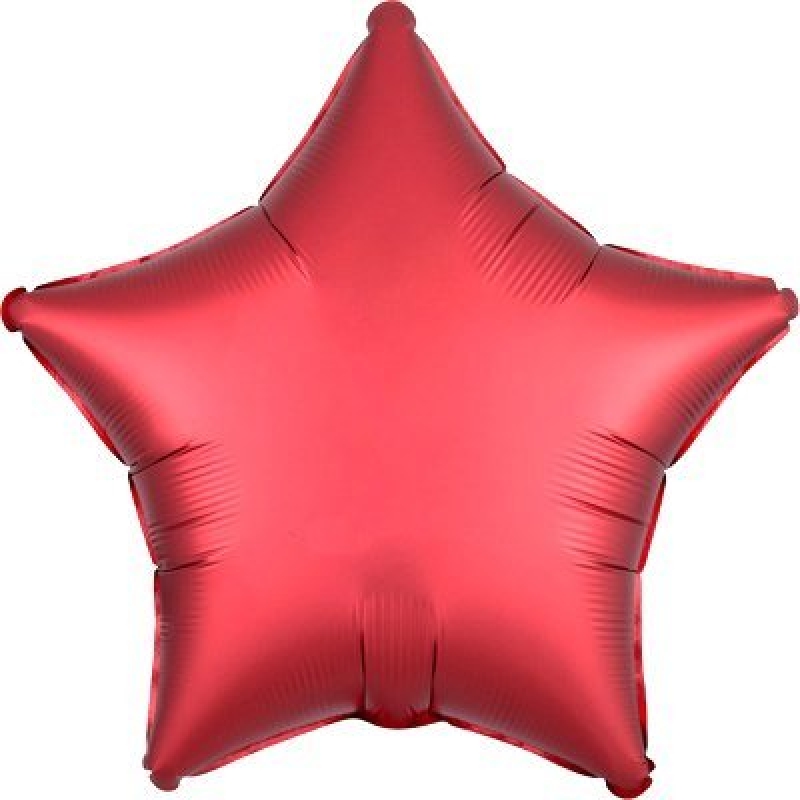 Шар фольгированный с гелием, звезда сатин 19" 50см красный 1204-0730 Anagram США