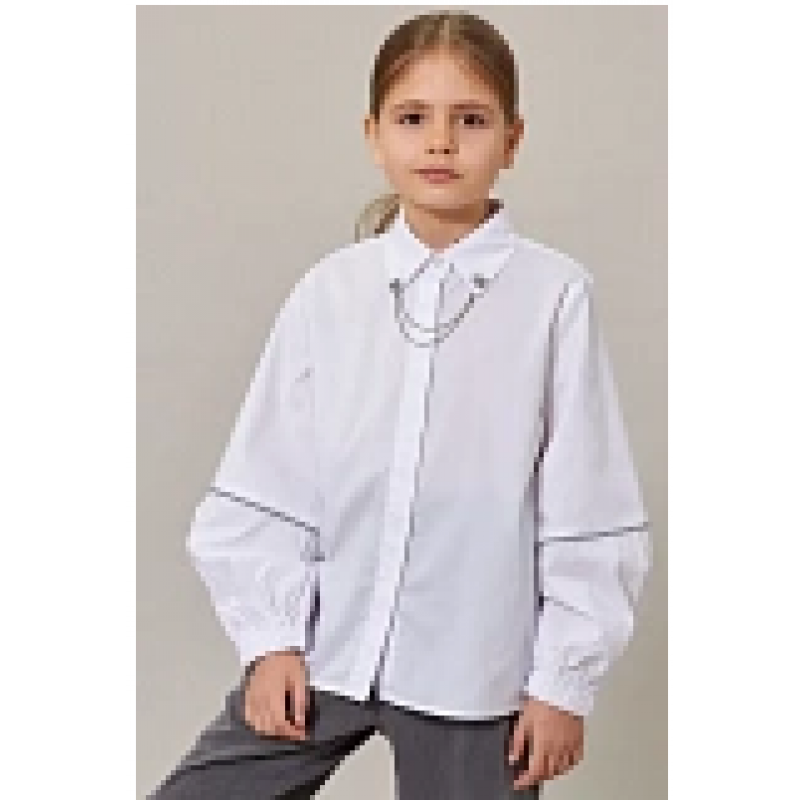 Рубашка для девочки с длинным рукавом Shc22 белый 186011 COLABEAR. 