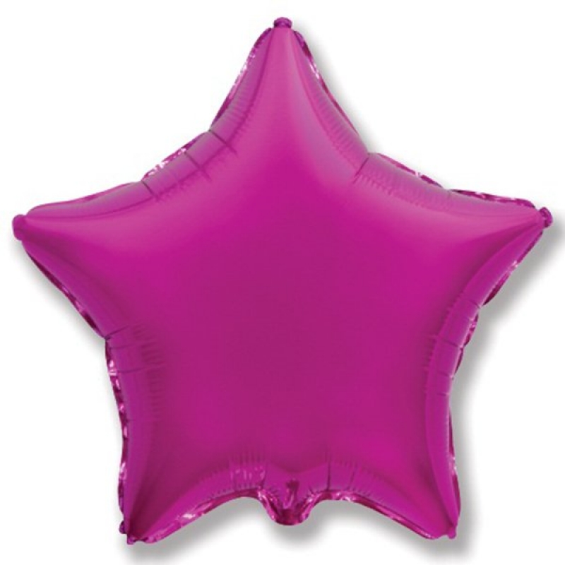 Шар фольга фигура звезда пурпур.18/45см . Веселая затея