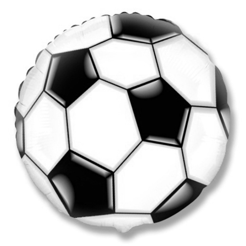Шар фольгированный круг, футбольный мяч 18*45см Flex Metall Испания