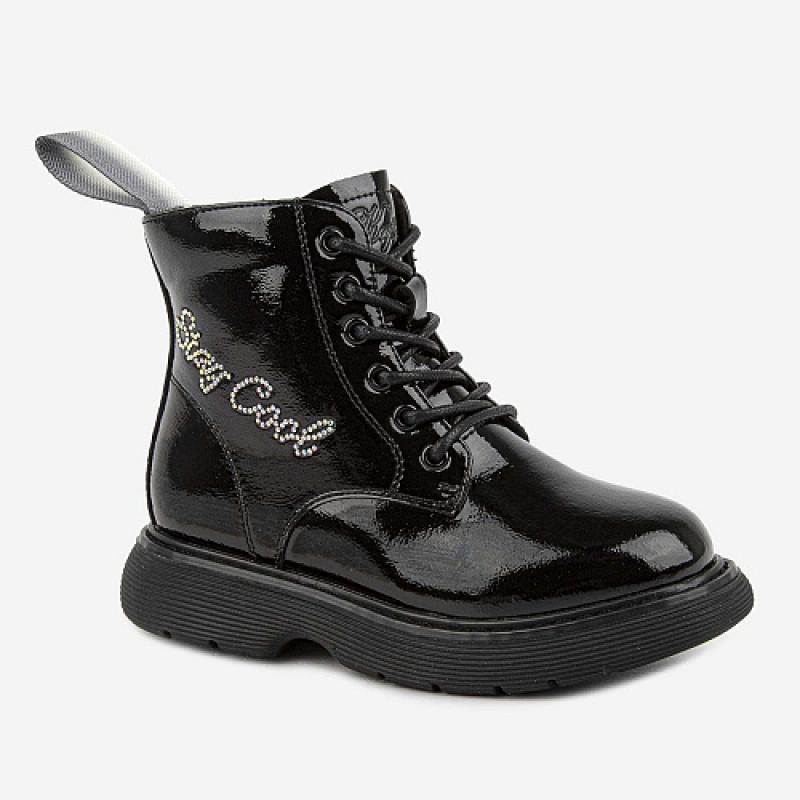 Ботинки для девочки черный 52480уп-1 Капика/Kapika 