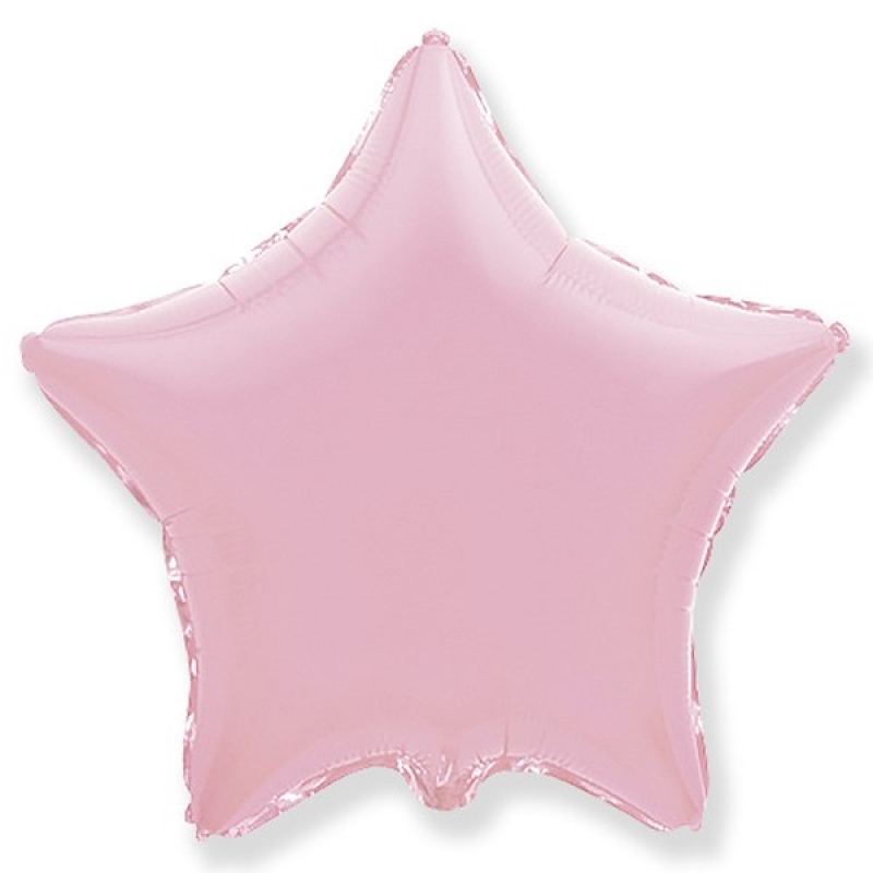 Шар фольгированный с гелием звезда пастель Pink 18"/45см 6050856 Flex Metal