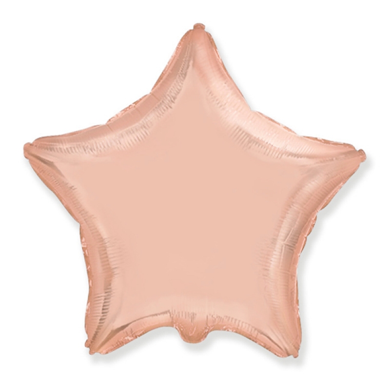 Шар фольгированный с гелием, фигура звезда 18"/45см Rose Gold 986696 Патибум