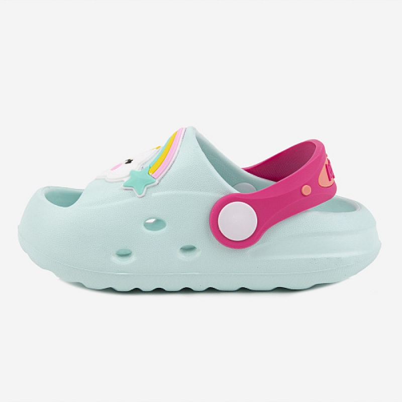 Пляжная обувь для девочки сабо открытый носок мята ЭВА 82201-1 Капика/Kapika 