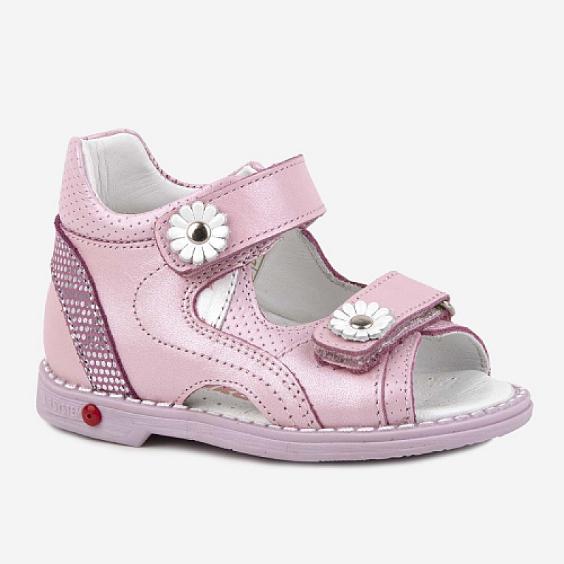 Босоножки для девочки открытый носок розовый 10217т-1 Капика/Kapika 