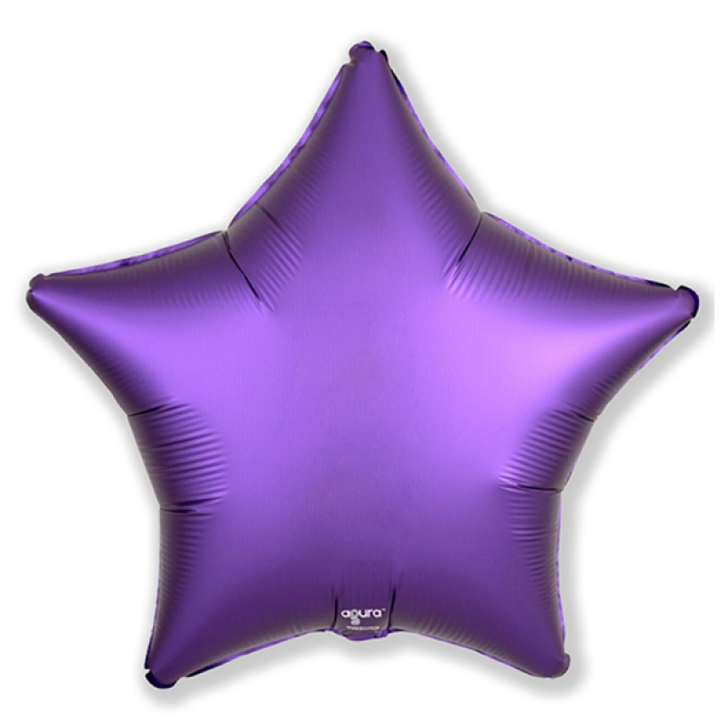 Шар фольгированный с гелием,звезда, мистик пурпурный 19"/50см 987821 AGURA