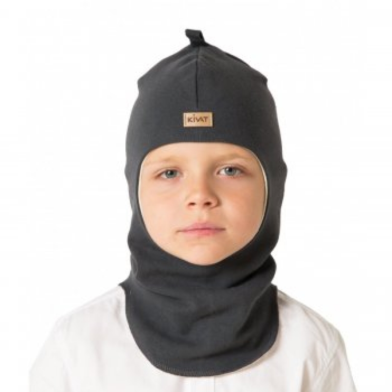 Шлем для мальчика деми серый 442/80 KIVAT, Финляндия 