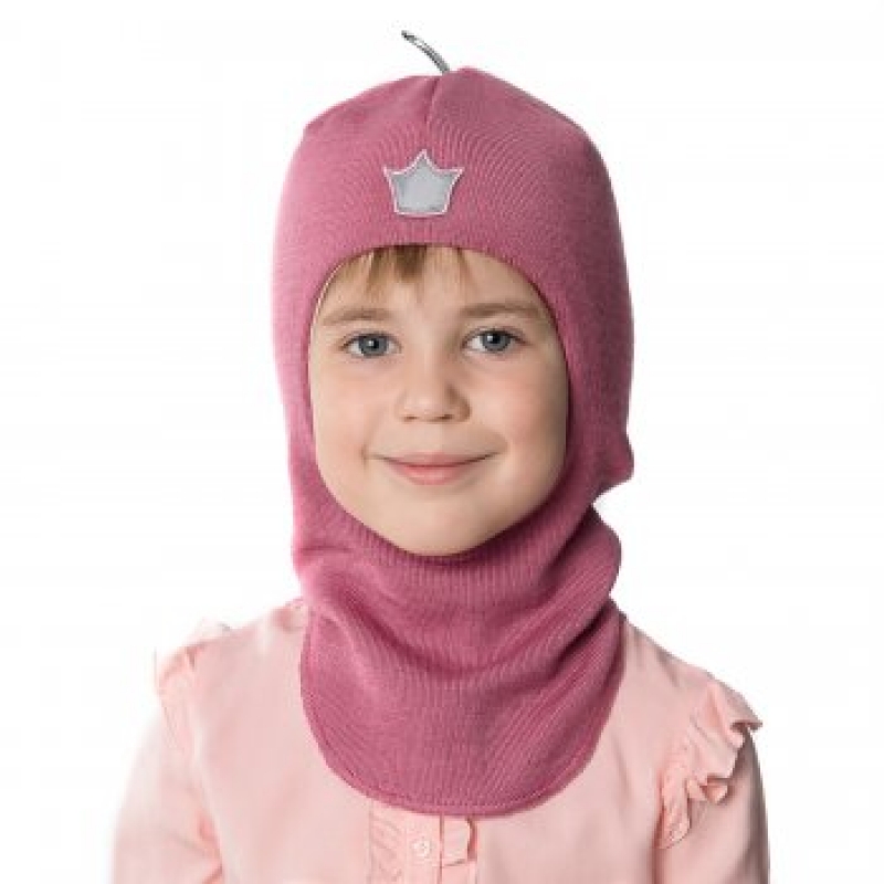 Шлем для девочки, корона розовый 466/17 Киват/Kivat Финляндия 3 размер, 5-10 лет