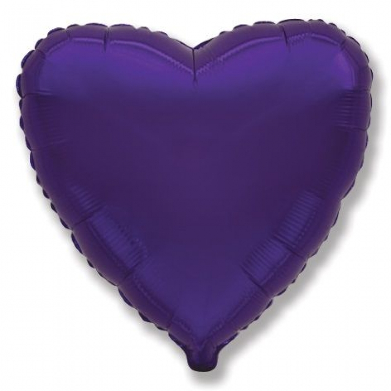 Шар фольгированный с гелием сердце Violet 18"/45см 993310 Flex Metal Испания