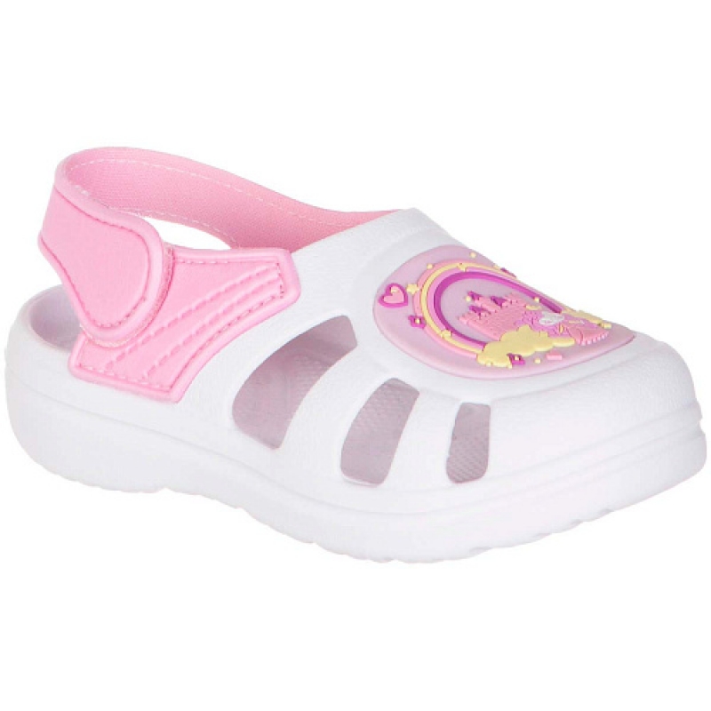 Пляжная обувь для девочки сабо белый ЭВА 81079-1 Капика/Kapika 