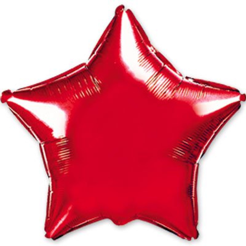Шар фольгированный с гелием звезда 18"/45СМ красный 1204-0100 Flex Metal Испания