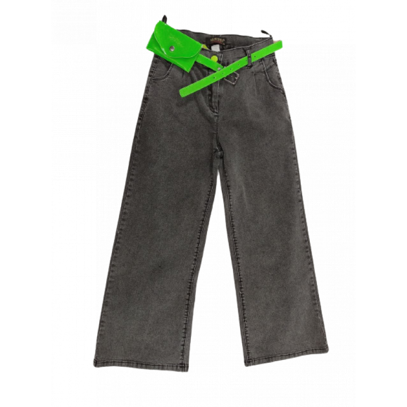 Джинсовые брюки для девочки палаццо черный 16170 nur kids Турция 
