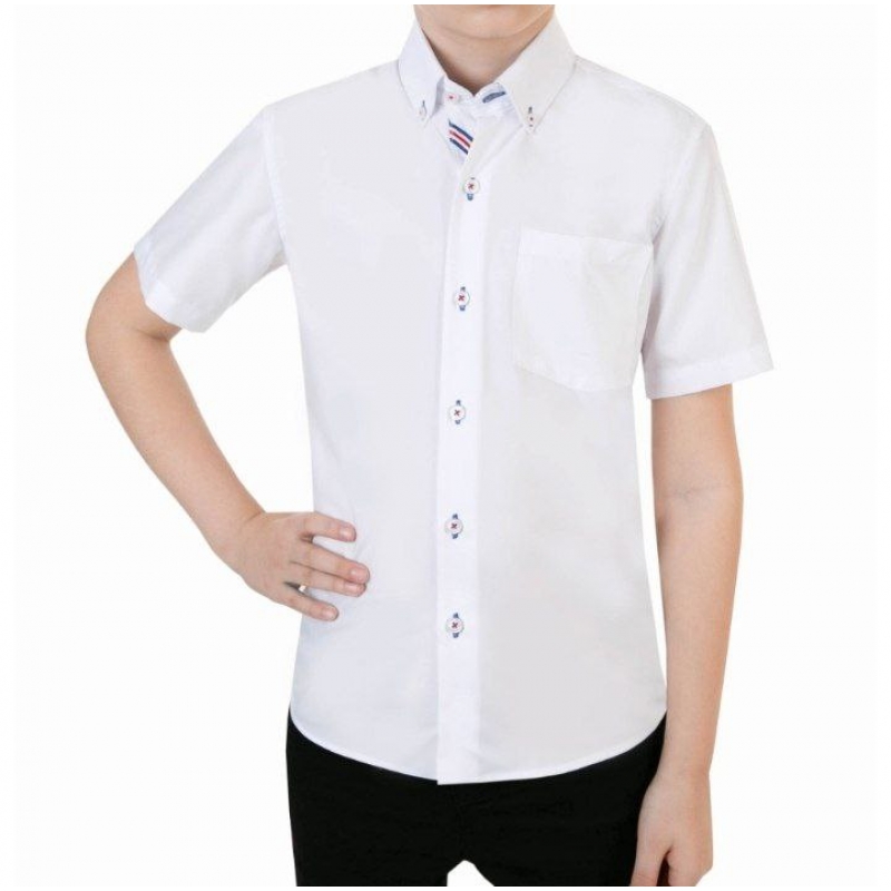 Рубашка с коротким рукавом для мальчика белый 1SD021 Brostem Турция 