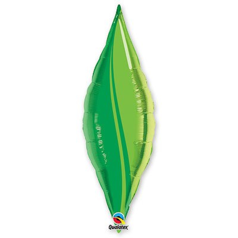 Шар фольгированный с гелием конус лист 27" зеленый 1204-0410 Qualatex США