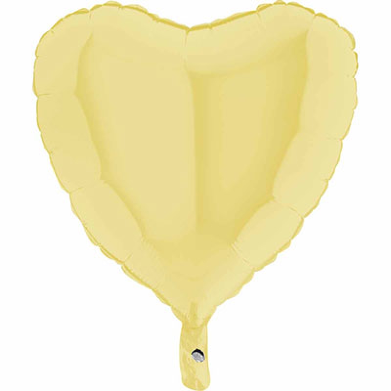Шар фольгированный с гелием, сердце Пастель Matte 18"/45см желтый 1204-0885 Grabo Италия